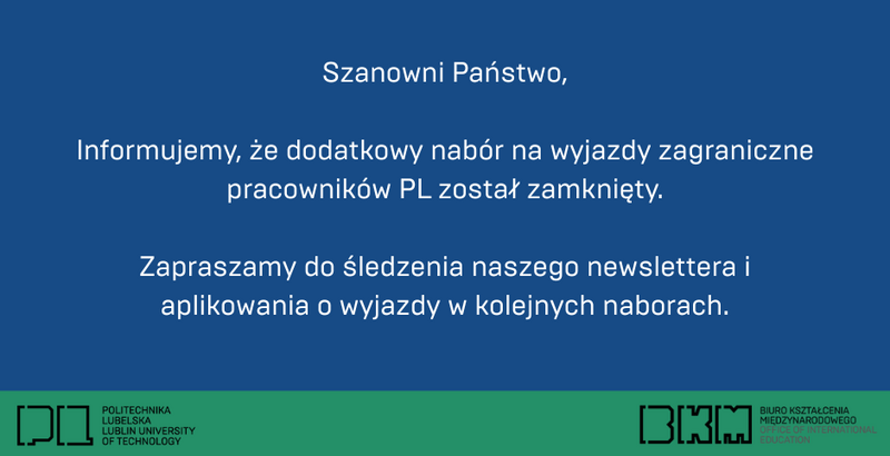 Nabór na wyjazdy zagraniczne zamknięty